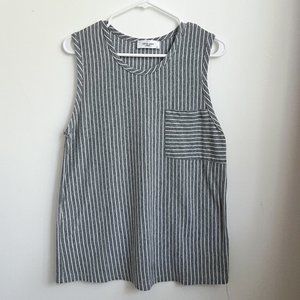 Carly Jean Gray/White Striped tank CJLA